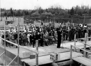 Ceremony at Calais Hospital 1954